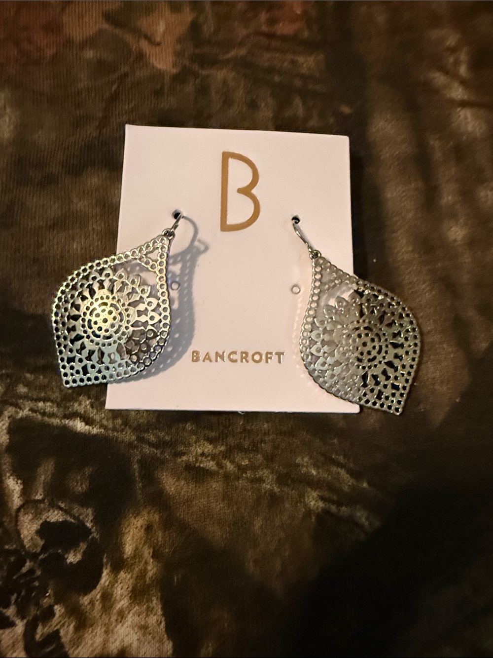 Bancroft Silver Filigree Drop Earrings